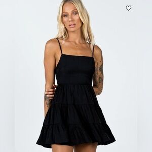 Princess Polly Summer Break Black Mini Dress